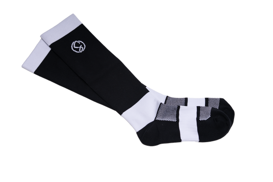 Black and white compression socks