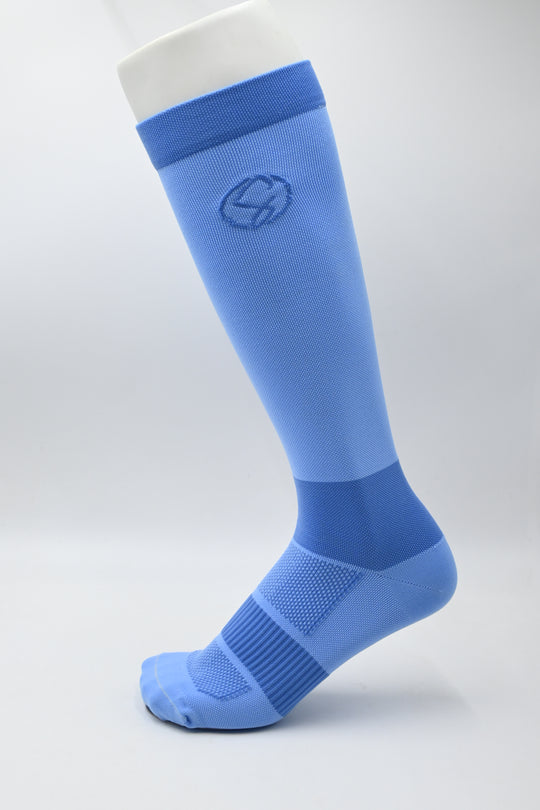 Blue Knee High Compression Socks for Men & Women 